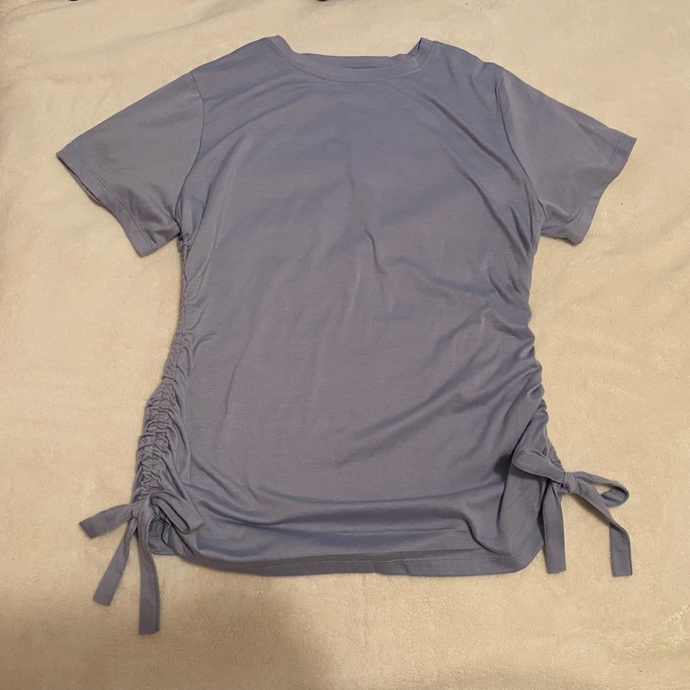 Cute light blue shirt!
